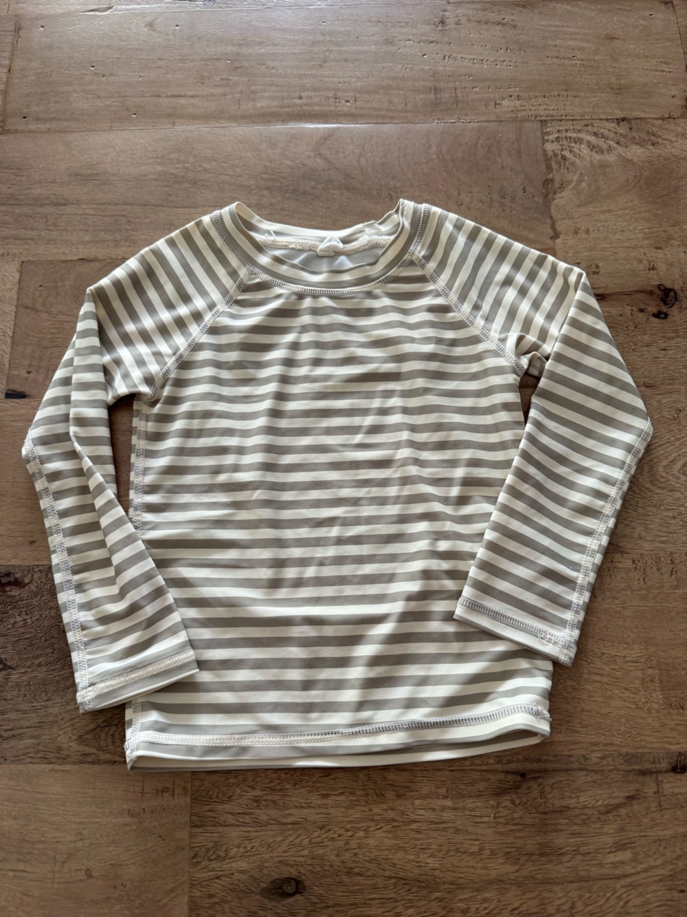 Quincy May Kids Long Sleeve Rash Guard  stripes swim pool beach top sz 2 years